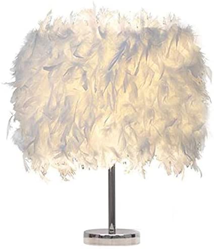 Lampe sur Pied trépied Salon Chambre denfants déco E27 Moderne Blanc Relaxdays Lampadaire Plumes Blanches 10W 60 cm