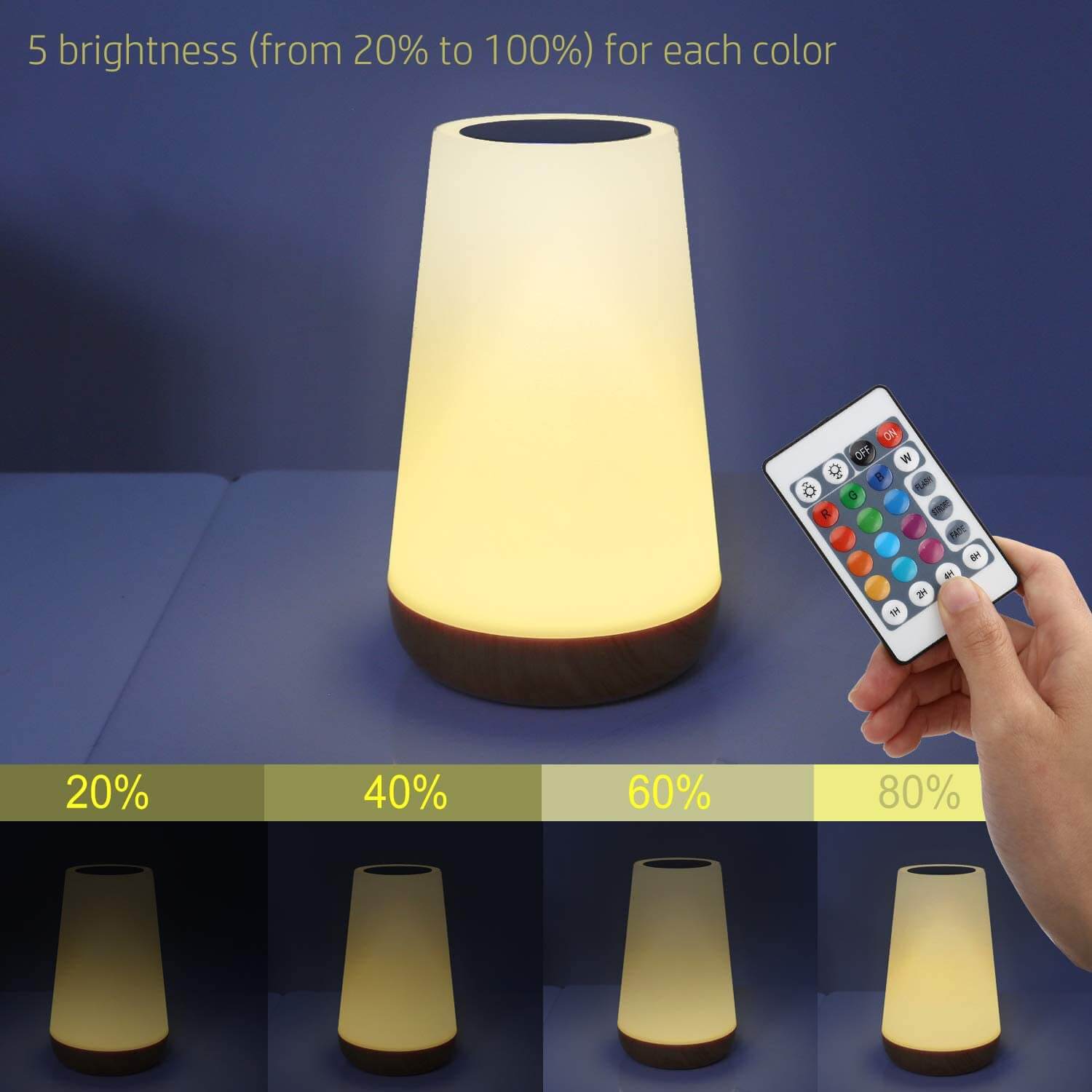 Lepro Lampe de Chevet, Veilleuse LED Connectée WiFi, Lampe Nuit Tactile  Dimmable Multicolore, 16 Millions de Couleurs, Compatible avec Alexa,  Google