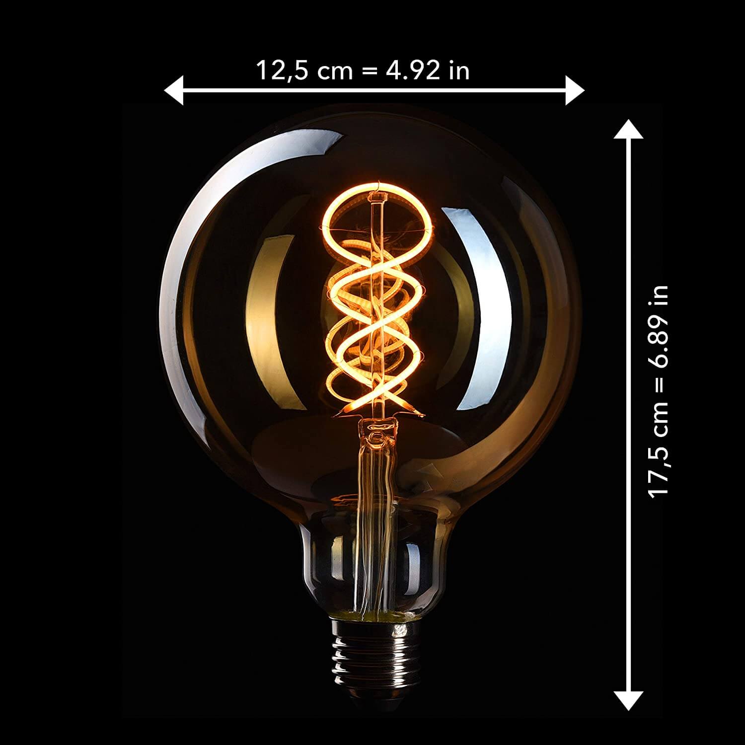 Ampoule à LED Auraglow Mysa Ampoule vintage à incandescence à filament décoratif à faible consommation dénergie de style Edison Rustique Rétro E14 Vis Forme de bougie 