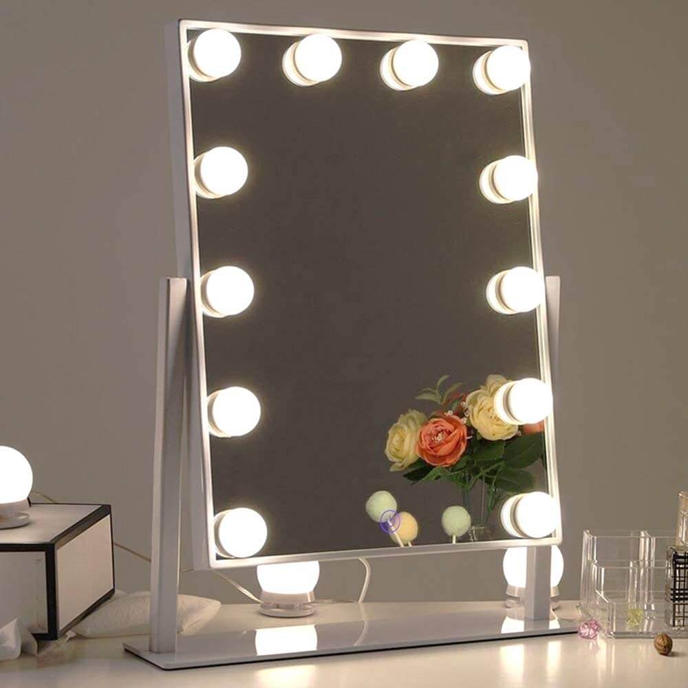 Lampe de miroir à LED pour éclairage de coiffeuse, lampe Hollywood pour  miroir, lampe de miroir pour coiffeuse, 12 ampoules, miroir non inclus 