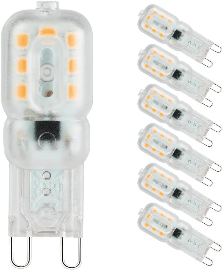 Ampoule à économie d'énergie LED G9 40W, Blanc brillant (3000K) 3-Pack